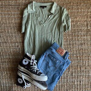 Knit Polo Top